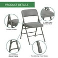 thumbnail image 4 of Cylcone Sound 2-Pack (Fabric/Vinyl) Steel Frame Foam Padded Metal Folding Chair (Black, Gray, White), 4 of 5