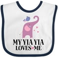 thumbnail image 3 of Inktastic My Yia Yia Loves Me Grandchild Boys or Girls Baby Bib, 3 of 4