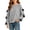 Gray, variant on FRSASU Girls Bow Decorative Long Sleeve Crew‑Neck Fleece Pullover Sweatshirt Drop Shoulder Casual Tops White