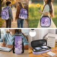 thumbnail image 3 of Aplkyhs Purple Galaxy Axolotl 4 Piece Kids Backpack Set with Lunch Bag Pencil Case and Bottle Holder School Backpack for Elementary Middle School Students, 3 of 7