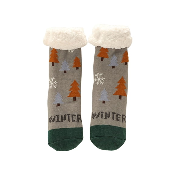 CYSFASHION Ankle Socks for Women Fuzzy Home Slipper Winter Fashion Sleeping Cozy Fall Fashion Fluffy Christmas Gifts Girls Socks Grey