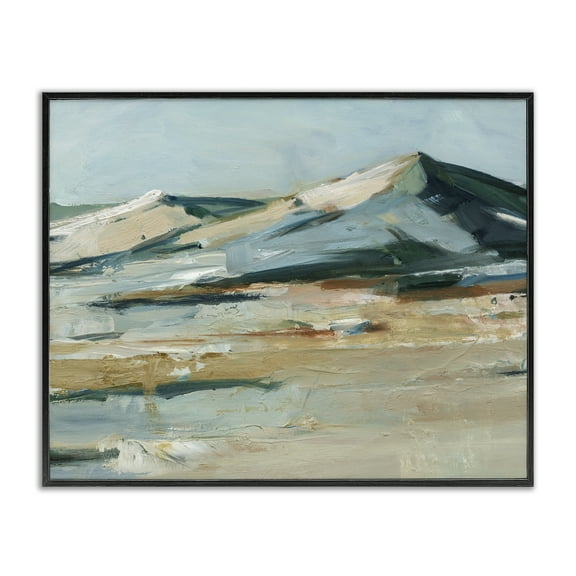 Stupell Industries Desert Mountain Dunes Landscape & Nature Painting Black Framed Art Print Wall Art, 14 x 11