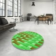 thumbnail image 4 of Ahgly Tapis Rectangulaire Lavable en Machine Intérieur Transitionnel Vert Néon, 3 Pieds x 5 Pieds, 4 of 7