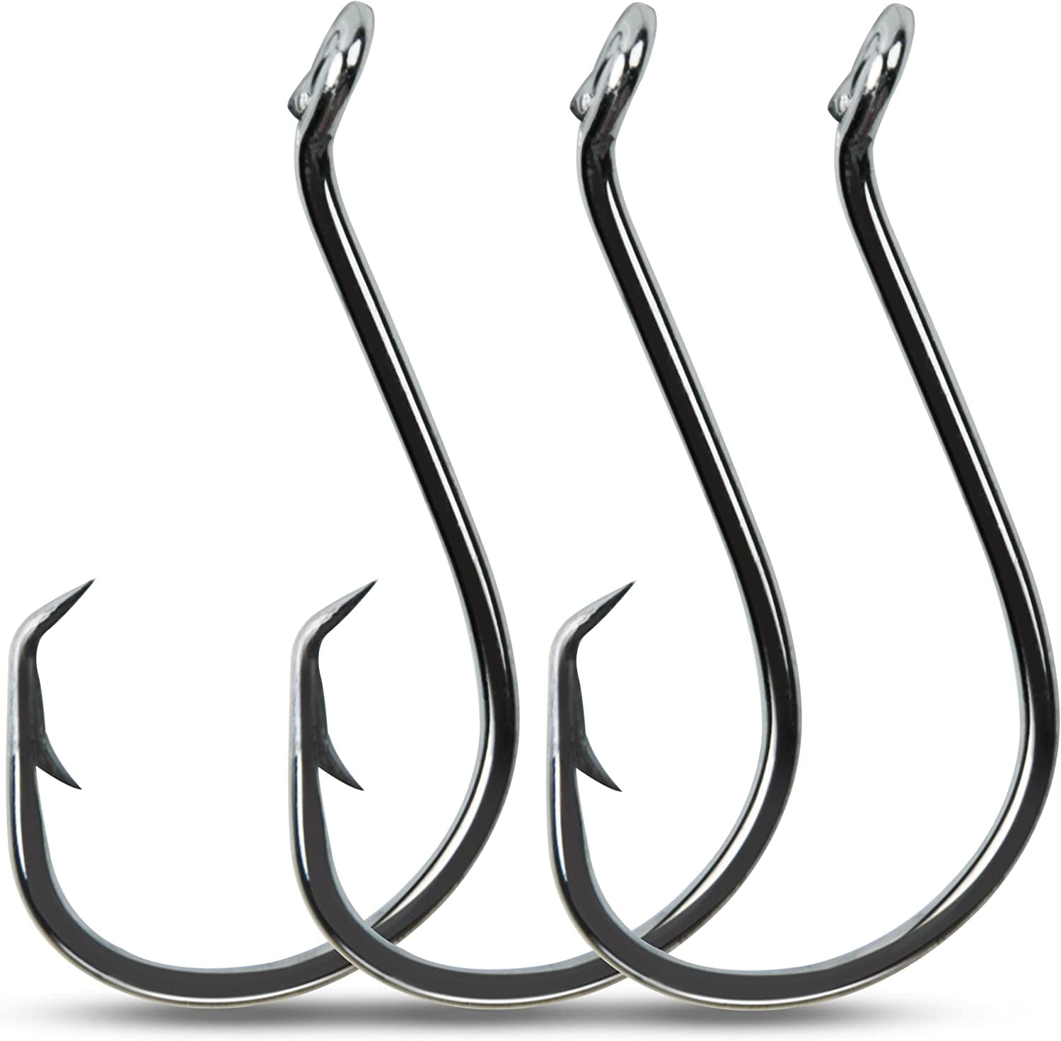  Team Catfish 3/0 Octopus Circle Hooks (7 Pack) Offset Hook with  Wide Gap, Heavy Duty 80-Carbon Steel : 運動和戶外活動