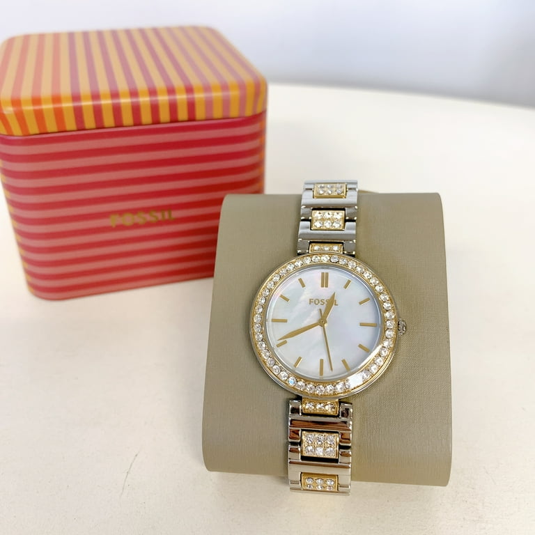 Fossil BQ3884 Karli Three-Hand Two-Tone Stainless Steel Fossil BQ3884 Karli Three-Hand Two-Tone Stainless Steel