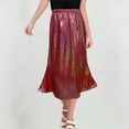 thumbnail image 2 of Zwiiyzr 2025 Sequin Long Skirt for Girls 3-16Y Toddler & Kids Sparkle A-Line Dance Midi Skirts Red, 2 of 3