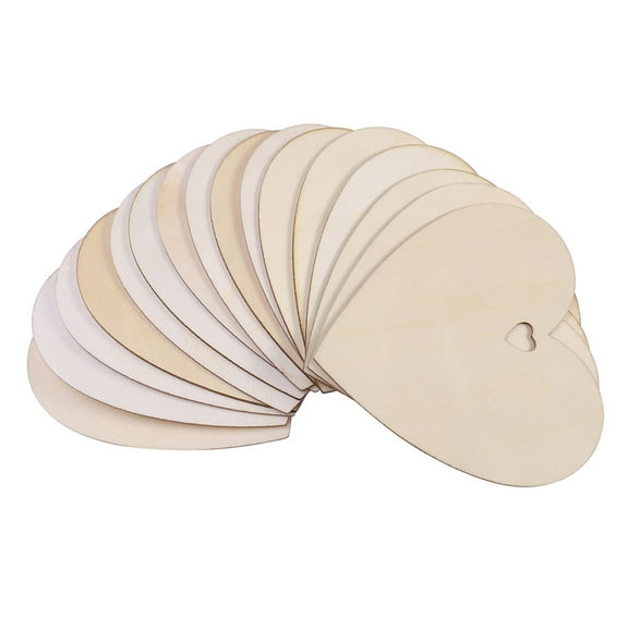 SENSETH 50pcs Wood Heart Cutouts for DIY Crafts and Decor