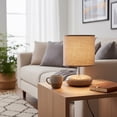 thumbnail image 2 of Ceramic Table Lamp With Shade Halo Warm Gray, 2 of 3