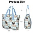 thumbnail image 3 of Tote Bag for Women - Pug with Crown Shoulder Bag - Large Utility Work Duffle Bag with Zipper Handbag for Travel, Work, Sprots, 3 of 5