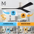 thumbnail image 6 of Atlas Irene 42" Brushed Brass Ceiling Fan with Barnwood Tone Blades, 6 of 7
