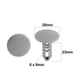thumbnail image 2 of Unique Bargains 15 Pcs 6 x 8mm Hole Gray Plastic Rivet Interior Trim Panel Retainer Clips for IVECO, 2 of 2
