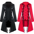 thumbnail image 2 of Vestido Medieval para mujer, disfraces de Cosplay de pirata Steampunk, chaqueta de un solo pecho con adorno de encaje, abrigo gótico victoriano XL Gao Jinjia LED, 2 of 2