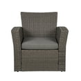 thumbnail image 3 of WestinTrends 4pc Outdoor Furniture Conversation Sofa Set with Loveseat, Cofee Table and Cushions, All Weather UV Resistant Rattan Wicker Patio Chairs, Gray/Gray, 3 of 8