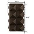 thumbnail image 4 of PORKISS End Table with Three-dimensional Embossed Pattern, Square Side Table, Coffee Table for Small Spaces Nightstand Living Room, without Assembly, Brown, 4 of 10