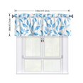 thumbnail image 2 of Drapery Wear Rod Short Curtain 54x18in Filter With Light Feature For Easy Installation Rod Free For Bedroom Kitchen Bathroom\r\n Watercolor Light Blue Leaves (3), 2 of 7