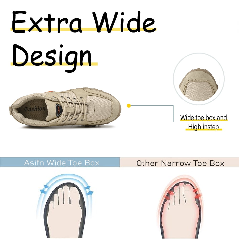 Mens Lightweight Hiking Shoes Outdoor Training Sneakers Non-slip Breathable Fitness Shoes Comfortable Lace-up Shoes Brown 7 US