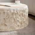 thumbnail image 3 of Coffee Tables MgO Mid-Century Round Centre Coffee Table Vintage Faux Stone Sofa Pre-Modern Coffee Tables Beige Coffee Table for Living Room Office Apartment,Wooden Coffee Tables, 3 of 10
