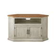 thumbnail image 2 of Martin Svensson Home Rustic Corner TV Stand for TVs up to 55", Antique White and Honey, 2 of 9