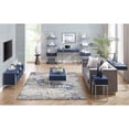 thumbnail image 2 of Nicole Miller Jaheim Faux Shagreen Coffee Table with 2 Drawers, Navy/Chrome, 2 of 8