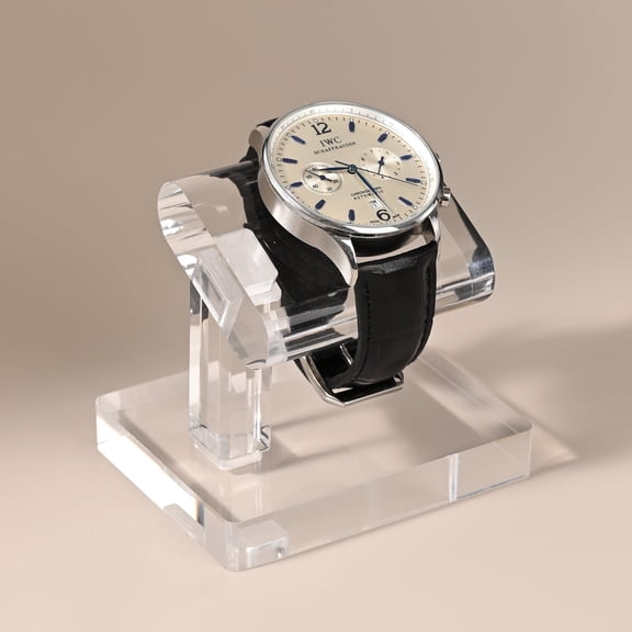 Oirlv Acrylic Jewelry Display Single Watch Stand for Men Acrylic Bracelet Watch Holder for Women, Clear