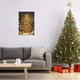 thumbnail image 4 of ZHONGYUTONG Christmas Tree Canvas Wall Art Snow Pine Tree Pictures Winter Scenes Painting Poster for Xmas Festive Home Decor Framed (12.00" x 18.00"), 4 of 5