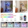 thumbnail image 3 of MAYEERTY 4 Tiers Glass Display Cabinet with Bluetooth LED Light Strip, Curio Storage Cabinet with 2 Door, White, 3 of 8