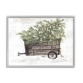 thumbnail image 4 of Weathered Winter Wagon Carrying Christmas Pine Tree Inspirational Painting Framed Art Print Wall Art, 4 of 5