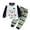 G-B-White, variant on 2025 Little Boys s Pajamas S Size 8 Pajamas Dinosaurs Cotton 2 Clothes Piece TrainFleece Pajamas S Size 8 Cartoon Sleepwear Fall Winter Fleece Footed Pajamas Clothes