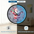 thumbnail image 5 of Voice Activated Clock with Glow Light 12 Inch Large Silent Wall Clock Battery Operated for Home Decor Happy Santa Claus, 5 of 8