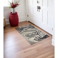 thumbnail image 2 of 5'x8' Grey Black Machine Woven Marble Indoor Area Rug, 2 of 11