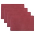 thumbnail image 4 of Coofit 4PCS Faux Leather Placemat Water & Oil Proof Rectangular Table Mat Dining Mat, 4 of 10