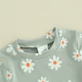 thumbnail image 4 of Okbabeha Toddler Girl Summer Outfit Baby Daisy Crew Neck Short Sleeve T Shirts Tops and Shorts Set Cute 2Pcs Clothes, 4 of 7