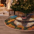thumbnail image 5 of Balery Artistic Sunflower Corgi Printed Christmas Tree Skirt , Merry Christmas Party Christmas Tree Decoration,Adjustable Tree Skirt-30", 5 of 6