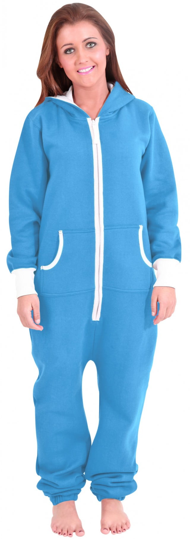 Women's NonFooted One Piece Pajamas Sleepwear Adult Bodysuit Ladies