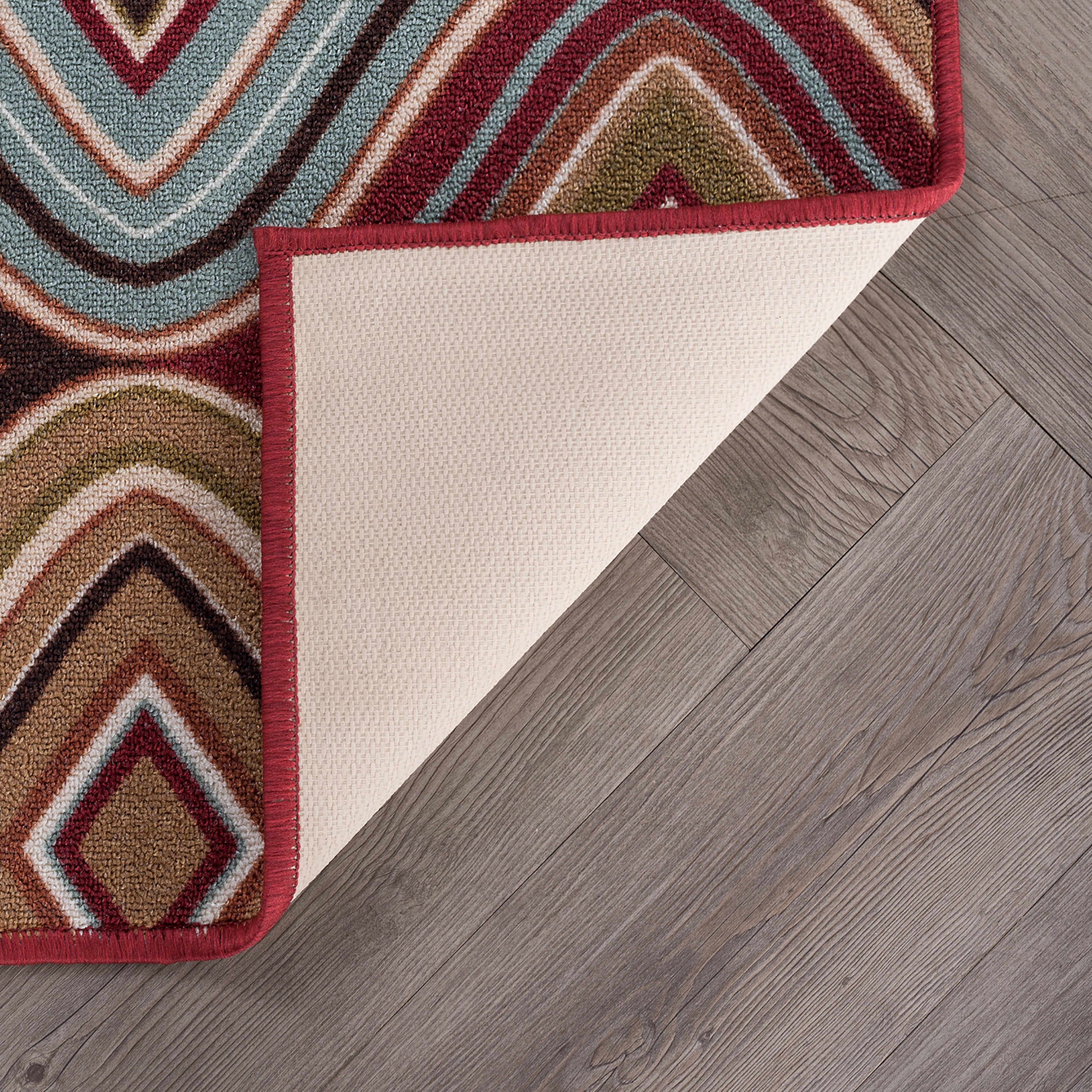 Contemporary Area Rug (3-Piece Rug Set: (5' x 7', 20'' x 60'', 20'' x 32'')) Geometric Multi-Color Indoor Set Easy to Clean