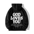 thumbnail image 7 of XIAONU Womens Hoodies Baggy Hooded Sweatshirt With Back Letter Print Long Sleeves Oversized Leisure Trendy Drawstring Hoodie With Pockets, 7 of 7