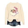 thumbnail image 3 of Santa Claus Sweatshirt for Women Crewneck Christmas Printed Pullover Top Winter Long Sleeve Sweaters Loose Plus Size Blouses Tops, 3 of 6