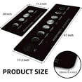 thumbnail image 3 of Moon Phases Kitchen Rug Set of 2 Anti Fatigue 0.4 Inch Thick Black White Kitchen Mats Non-Skid Washable Modern Mat Decor for Sink Floor Comfort Standing Kitchen Runner Rug, 17.3x28 Inch+17.3x47 Inch, 3 of 6