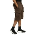 thumbnail image 4 of G-Style USA Men's Solid Fleece Heavyweight Cargo Shorts FS76 - Brown - 5X-Large, 4 of 5