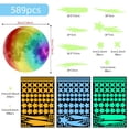 thumbnail image 4 of Matsuzay 589 Pieces Luminous Sticker Fluorescent Wallpapers Crafts DIY Planet Self-adhesive Background Meteors Arrangement Decals Glowing Type3 NO3 Matsuzay HA062013-00, 4 of 6