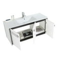 thumbnail image 3 of Fine Fixtures Oakville 48 in. W x 18 in. D x 33 in. H Wall Mounted Bathroom Vanity in Matte White with White Ceramic Sink - Chrome hardware, 3 of 8