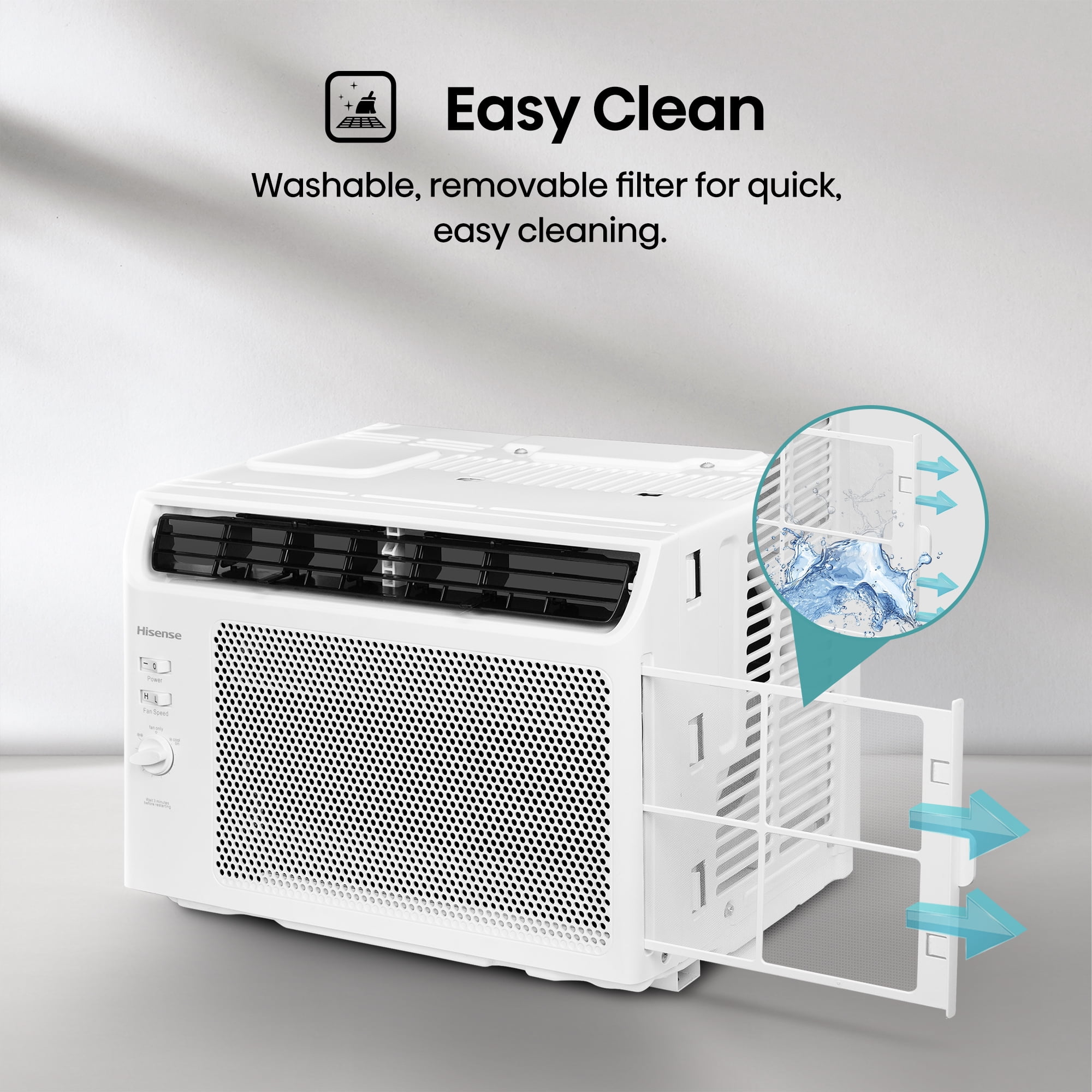 Hisense 5,000 Btu 115 V 150 Sq ft Window- Mount Air Conditioners, White
