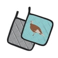 thumbnail image 2 of Carolines Treasures Jersey Buff Turkey Hen Blue Check Pair of Pot Holders 7.5HX7.5W multicolor, 2 of 3
