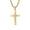 Gold with chain, variant on Unisex Stainless Steel Unique Hip Hop Twisted Rhombic Cut Cross Signet Pendant Amulet Crucifix Necklace Silver Free Chain