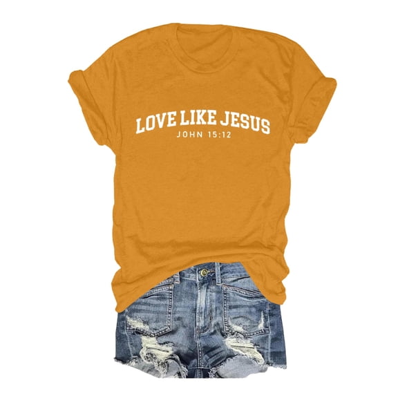 Summer Tops for Women Work Out Shirts Women Short Casual Short Sleeve V Neck Workout Womens Sleeve Tops T Shirt for T Shirts Large Workout Long Running Yellow L