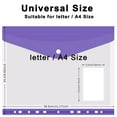 thumbnail image 5 of Toplive 12 Pack Plastic Envelopes Binder Folders A4 11 Holes Expandable Binder Folders for 2/3/4 Ring Document Pouch for Office School Home, 5 of 7