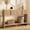 Natural Oak - Flated Panel - 45", variant on Merluxy 55" Fluted Console Table with 2 Drawers and Open Shelf, Modern Entryway Table with Rounded Edges, for Hallway, Living Room, Black
