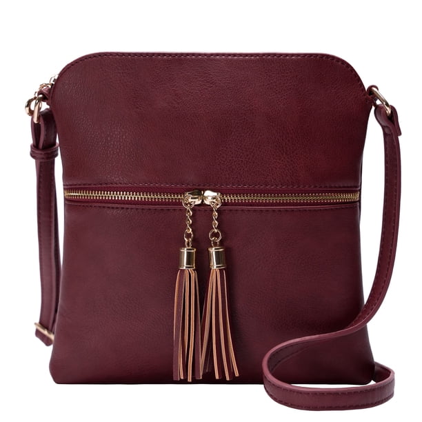 Solene Bolso Bandolera Mediano Ligero para Mujer con Borla, Bolsos Bandolera de Tamaño Perfecto para Uso Diario, Viajes