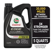 Castrol EDGE 10W-30 Advanced Full Synthetic Motor Oil, 5 Quarts