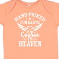 thumbnail image 4 of Inktastic Handpicked for Earth by My Cousin in Heaven with Angel Wings Boys or Girls Baby Bodysuit, 4 of 5